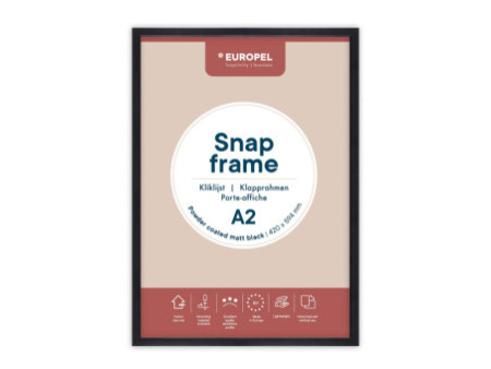 EUROPEL Cadre porte-affiche Premium+, A2, noir