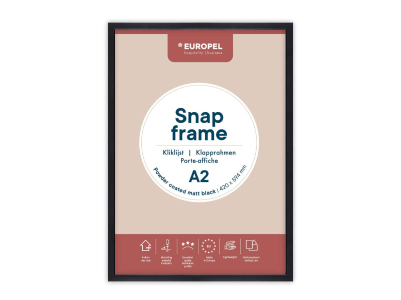 EUROPEL Cadre porte-affiche Premium+, A2, noir
