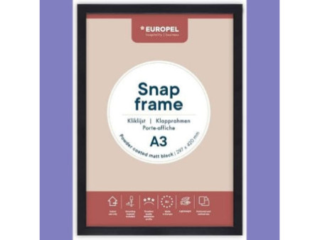 EUROPEL Cadre porte-affiche premium+, A3, noir