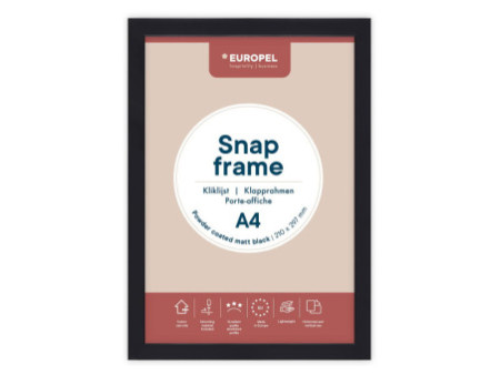 EUROPEL Cadre porte-affiche premium+, A4, noir