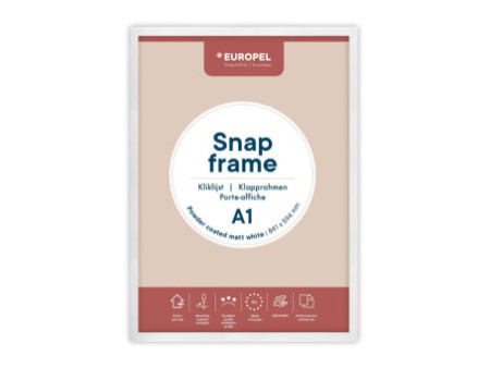 EUROPEL Cadre porte-affiche premium+, A1, blanc
