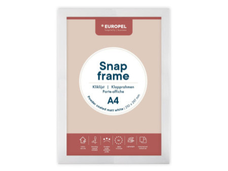EUROPEL Cadre porte-affiche premium+, A4, blanc