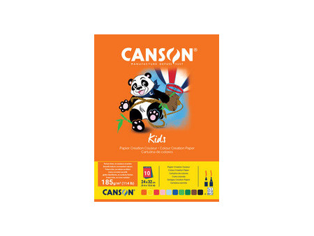 CANSON Bloc papier création couleur Kids, A4, 30 feuilles
