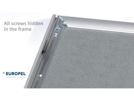 EUROPEL Cadre porte-affiche premium, A0, 25 mm, argent