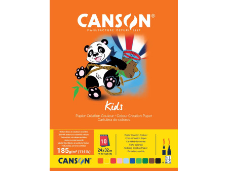 CANSON Bloc papier création couleur Kids, 240 x 320 mm