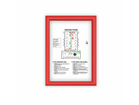 EUROPEL Cadre porte-affiche premium, A3, 25 mm, rouge