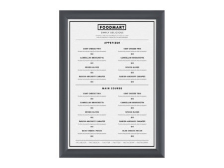 EUROPEL Cadre porte-affiche premium, A3, 25 mm,gris graphite