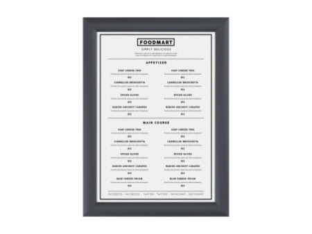 EUROPEL Cadre porte-affiche premium, A4, 25 mm,gris graphite