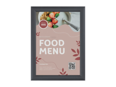 EUROPEL Cadre porte-affiche premium, A4, 25 mm,gris graphite