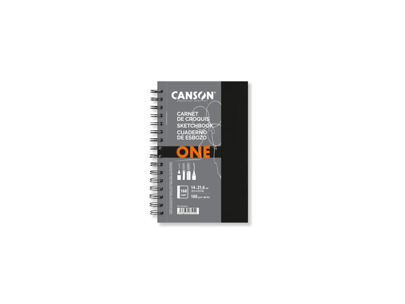 CANSON Carnet esquisse ARTBOOK ONE, 140 x 216 mm, noir