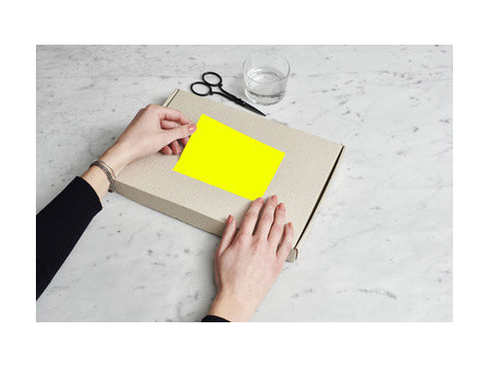 rillprint Étiquette fluorescente, 70 x 37 mm, rouge