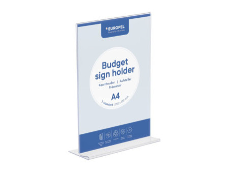 EUROPEL Porte-visuel Budget, A4, droit