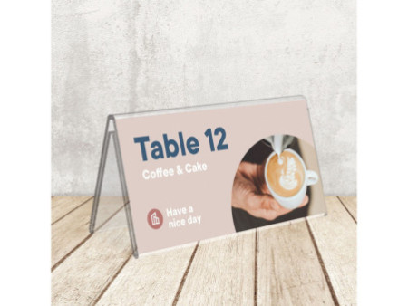 EUROPEL Porte-nom de table, 210 x 100 mm, en forme de toit