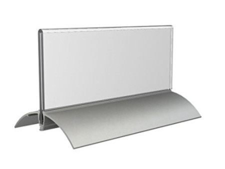 EUROPEL Porte-nom de table, 61 x 150 mm, socle aluminium