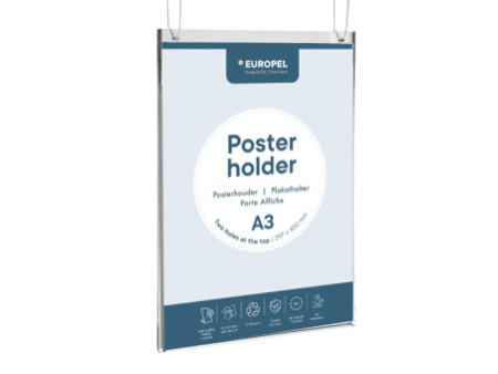 EUROPEL Porte-affiche, A3 portrait, transparent