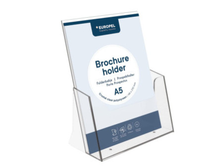 EUROPEL Porte-brochures, A5 portrait, transparent