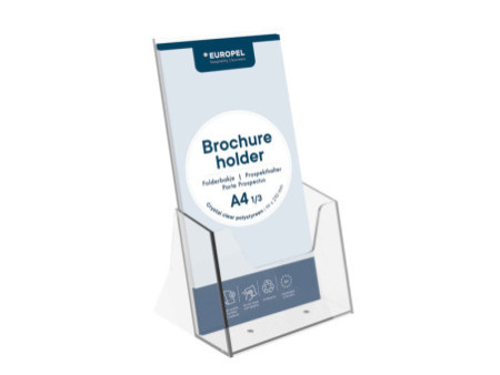 EUROPEL Porte-brochures, A4, avec compartiment pour cartes