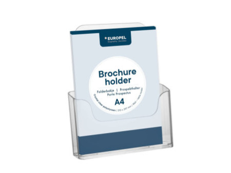 EUROPEL Porte-brochures, A4 paysage, transparent