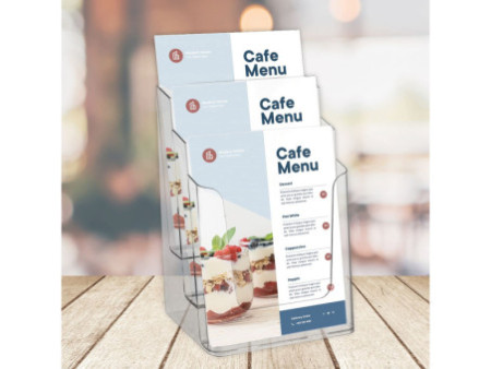 EUROPEL Porte-brochures, A4 portrait, transparent
