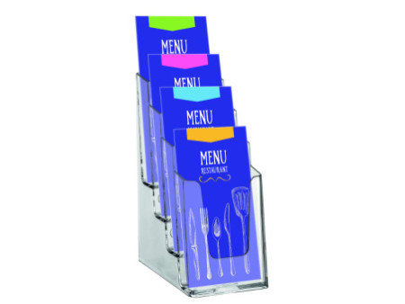 EUROPEL Porte-brochures, 1/3 A4 portrait, transparent