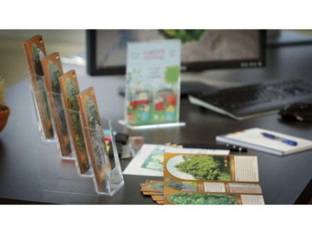 EUROPEL Porte-brochures, 1/3 A4 portrait, transparent
