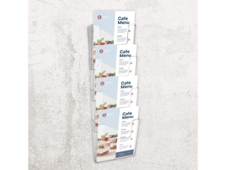 EUROPEL Porte-brochures mural, A4 portrait, transparent
