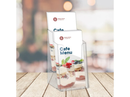 EUROPEL Porte-brochures, 1/3 A4 portrait, transparent
