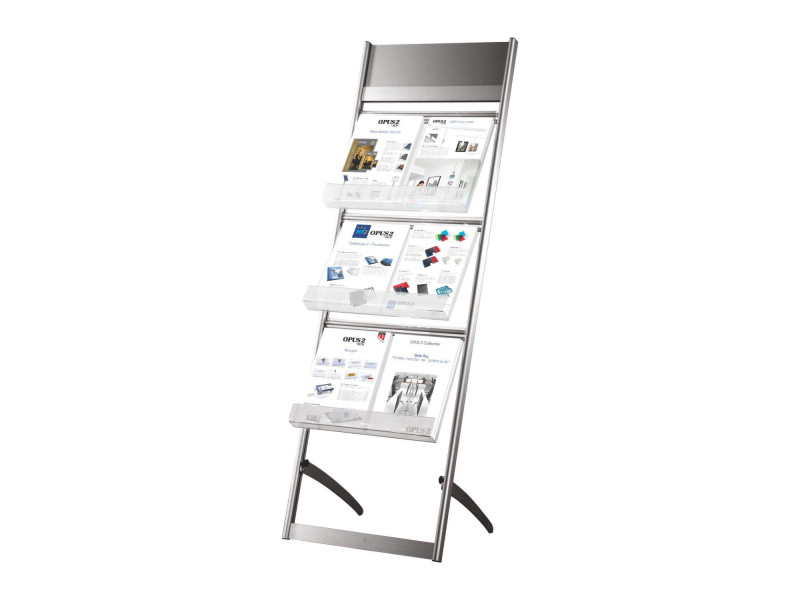 EUROPEL Porte-brochures sur pied, A3, 3 compartiments