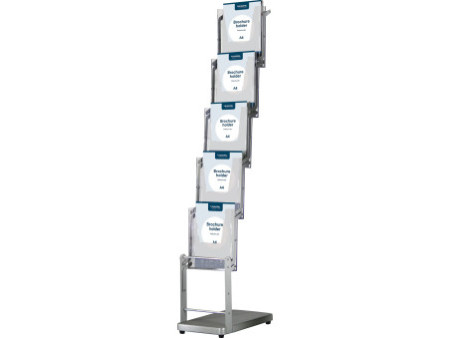 EUROPEL Porte-brochures sur pied, A4, 5 x A4, pliable