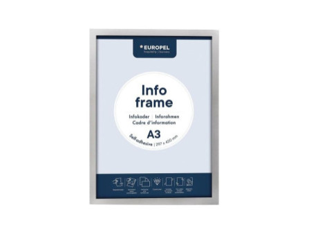 EUROPEL Cadre magnétique INFO FRAME, A3, argent
