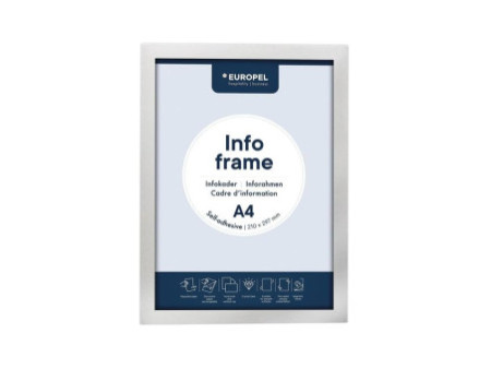 EUROPEL Cadre magnétique INFO FRAME, A4, argent