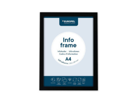 EUROPEL Cadre magnétique INFO FRAME, A4, noir