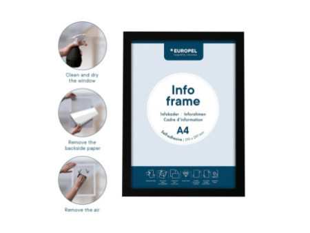 EUROPEL Cadre magnétique INFO FRAME, A4, noir