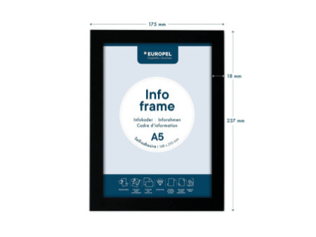 EUROPEL Cadre magnétique INFO FRAME, A5, noir