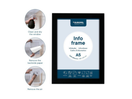 EUROPEL Cadre magnétique INFO FRAME, A5, noir