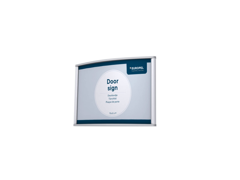 EUROPEL Plaque de porte, 150 x 100 mm, argent