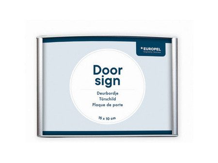 EUROPEL Plaque de porte, 210 x 80 mm, argent
