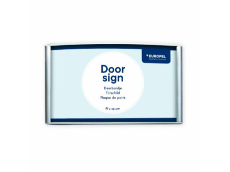 EUROPEL Plaque de porte, 210 x 100 mm, argent