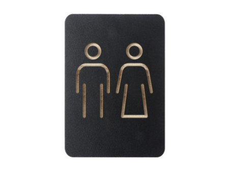 EUROPEL Pictogramme 'WC hommes & femmes', noir