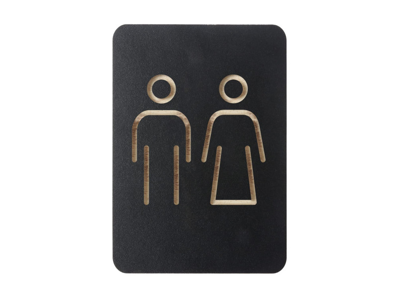 EUROPEL Pictogramme 'WC hommes & femmes', noir