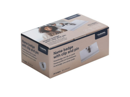 EUROPEL Porte-nom, avec pince combinée, 60 x 90 mm