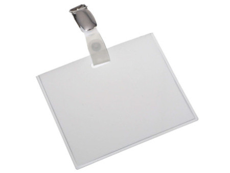 EUROPEL Porte-nom, fermé, avec clip, 90 x 60 mm