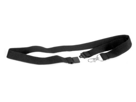EUROPEL Cordon textile avec mousqueton, noir