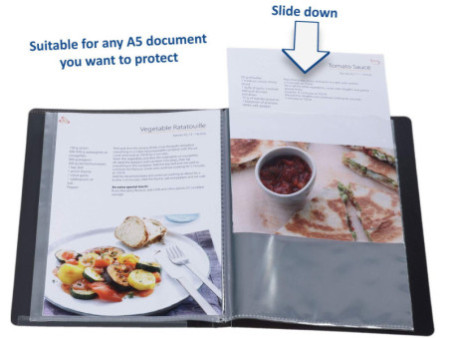 EUROPEL Protège-documents, A5, 20 pochettes, noir