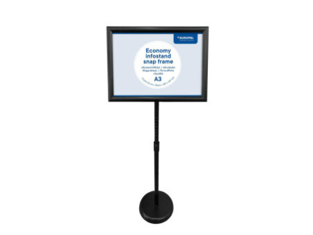 EUROPEL Porte-affiche sur pied ECONOMY + cadre, A3, noir