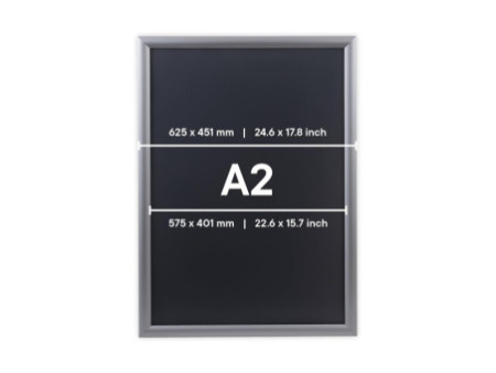 EUROPEL Cadre porte-affiche economy, A2, 25 mm, argent