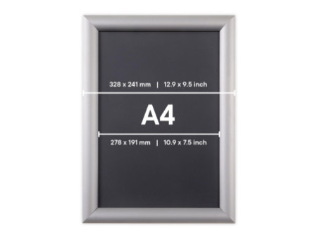 EUROPEL Cadre porte-affiche economy, A4, 25 mm, argent