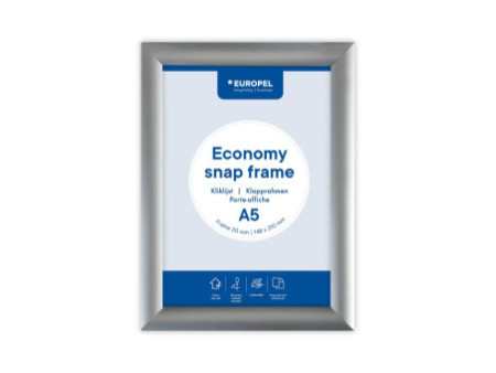 EUROPEL Cadre porte-affiche economy, A5, 25 mm, argent