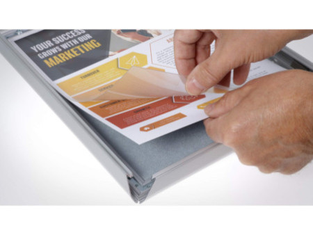 EUROPEL Cadre porte-affiche economy, A5, 25 mm, argent