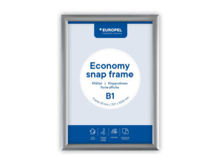 EUROPEL Cadre porte-affiche economy, B1, 25 mm, argent